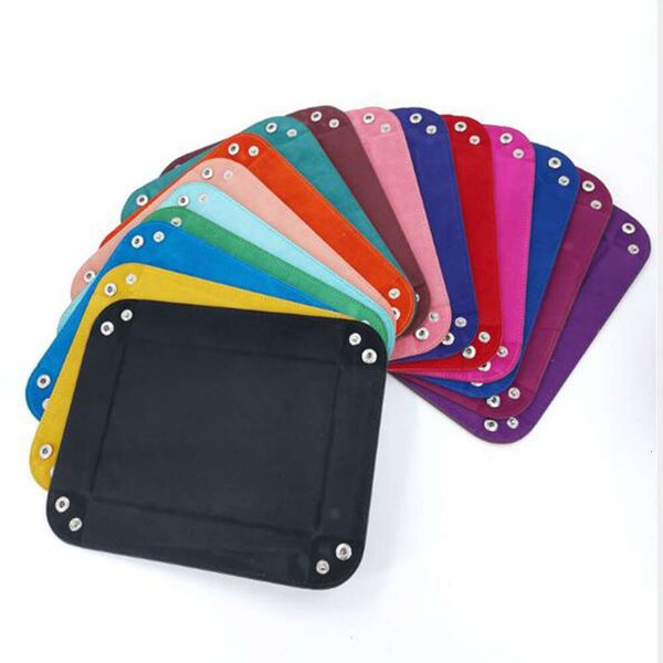 Double-Sided Dice Holder Tray Leather Folding Veet For Storage D&D Card Memo RPG DND Table Games Organizer