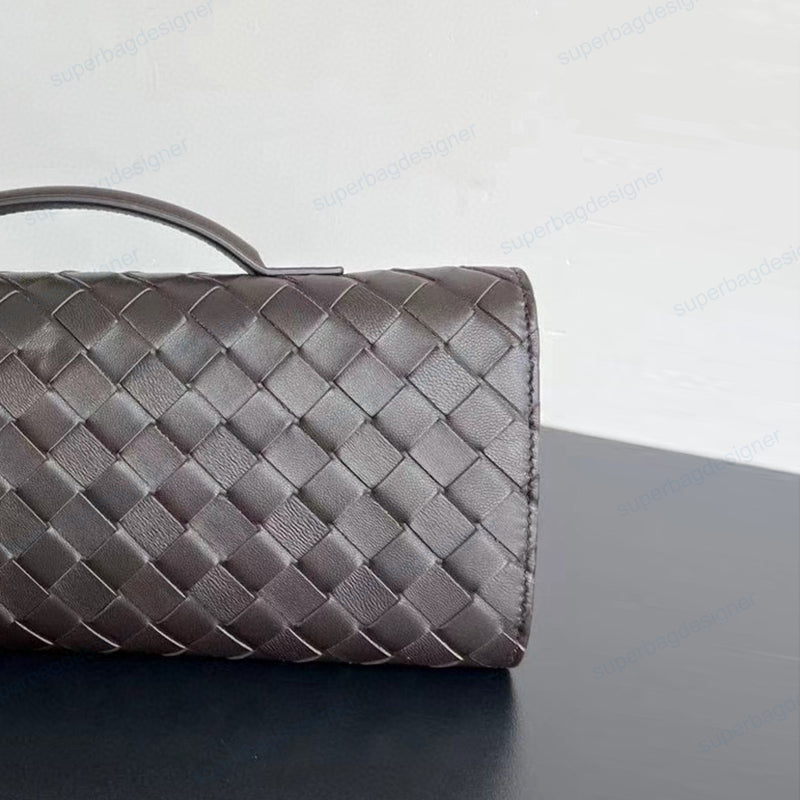 7A designer clutch evening bag weave crochet clutch handbag genuine leather calfskin women lady bag mirror quality purse 31cm