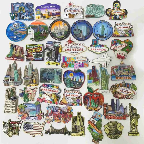 3d fridge magnet America Washington DC Los Angeles California New York Refrigerator sticker Magntic USA Travel Souvenir giftXJ240809