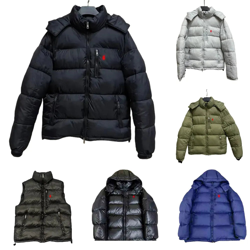 Designer down jacket Correct version puffer jacket Men&#039;s Winter Parka Jacket with Faux Fur Hood - Warm and Stylish Outerwear for Cold Weather