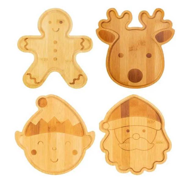 Wooden Christmas Tray Christmas Snack Candy Dessert Plates Snack Fruit Meat Cheese Board Platter Kitchen Charcuterie BoardT250205