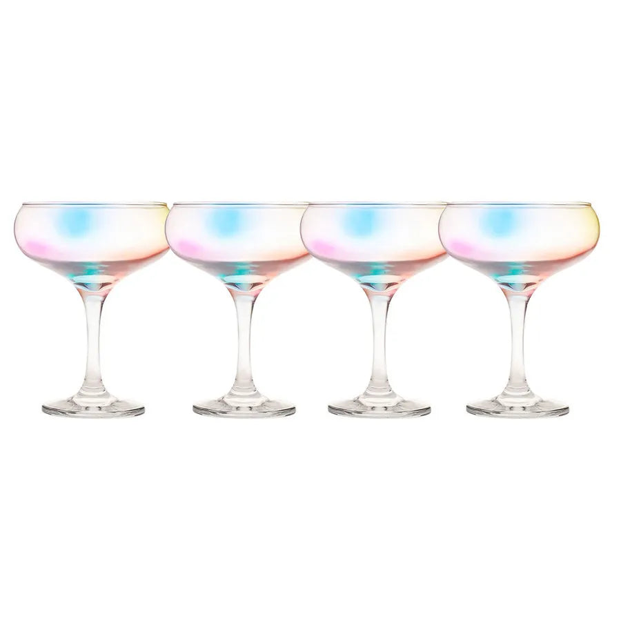 Karaca Pop Up  4 Piece Glass Ice Cream Bowl, 270ml, Multi