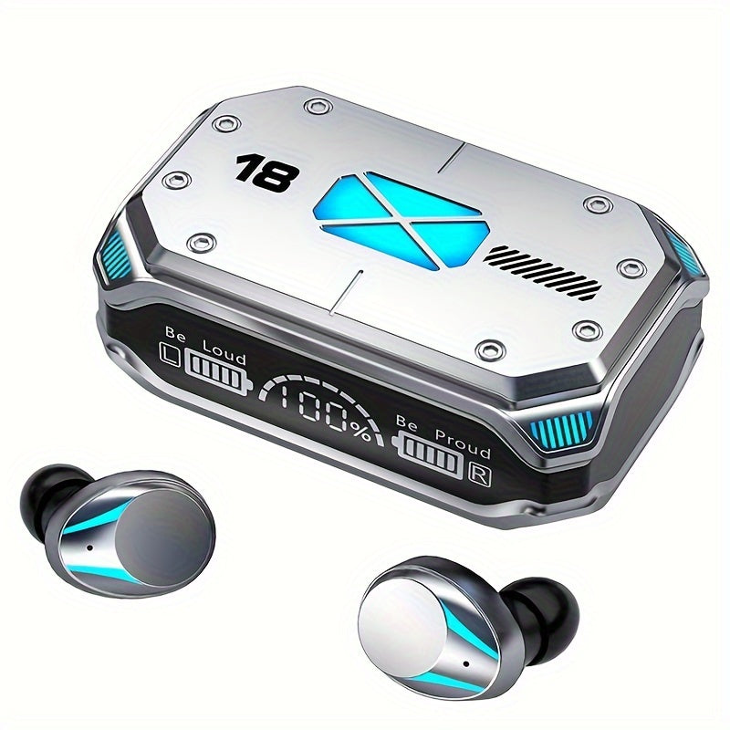 TEMU New M41 Gaming Headset, Wireless Headphones, Mecha Style, No Latency In Gaming. Long-lasting Battery, Touch Control, Compatible With Tablets,