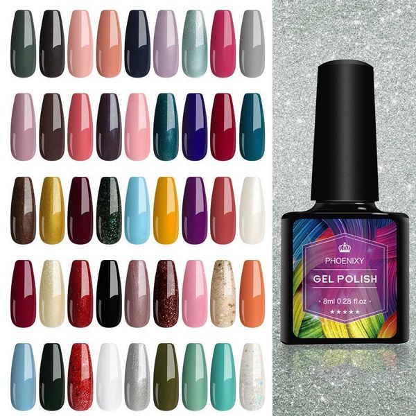 Soak Off UV LED gel nail polish art nail salon 162 color flash 8ml Soak Off UV LED nail gel varnish W240824