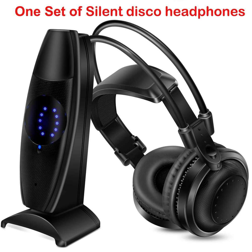 Ultra Low Bass Silent Disco Wireless Headphones for Quiet Events Party Conference Meeting Yoga