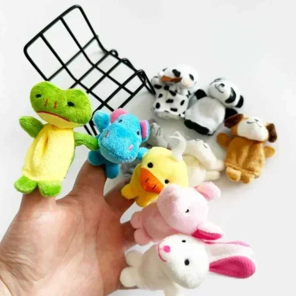 1-5-10pcs Cartoon Biological Animal Finger Puppet Storytelling Hand Puppet Plush Toys Baby Favor Dolls Funny Kids Christmas Gift X250129