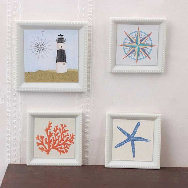 1-12 Dollhouse Mini Photo Painting Mural Wall Picture Dollhouse Home Decoration Dolls House Furniture Accessories Y240807