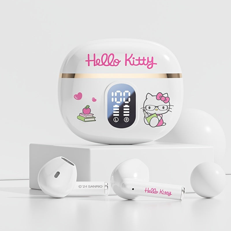 TEMU Hellokitty Kuromi Cinnamoroll Wireless Bluetooth Earphones 3 Different Styles Cute Display Gaming Earplugs Easy To Carry Daily Exercise Outdoors