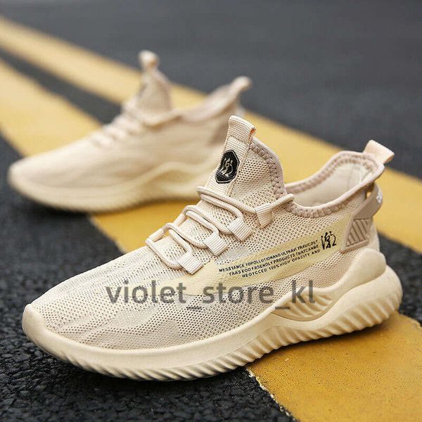 New Men&#039;s Shoes, Fly Woven Breathable Casual Sports Shoes, Men&#039;s Comfort, Trend, Versatile, Youth One Piece Dropshipping, Street V