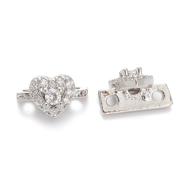 Crémaillère placage laiton pavé zircone cubique breloques coulissants