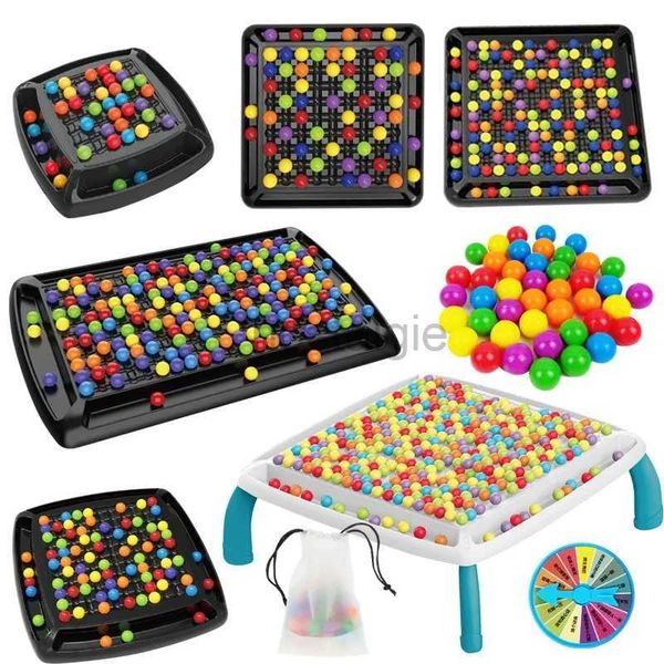 Board Games Intelligence toys Rainbow Ball Matching Toys Colorful Fun Puzzle Chess Board Game With Colored Beads Intelligent Brain Education