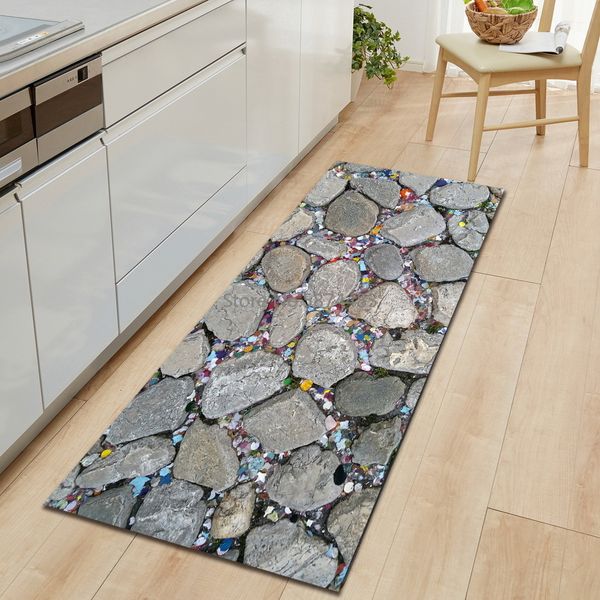 Carpet Simulated Pebble Bathroom Doormat Hallway Bath Mat Kitchen Anti-slip Modern Area Rugs Living Room Decor 230131