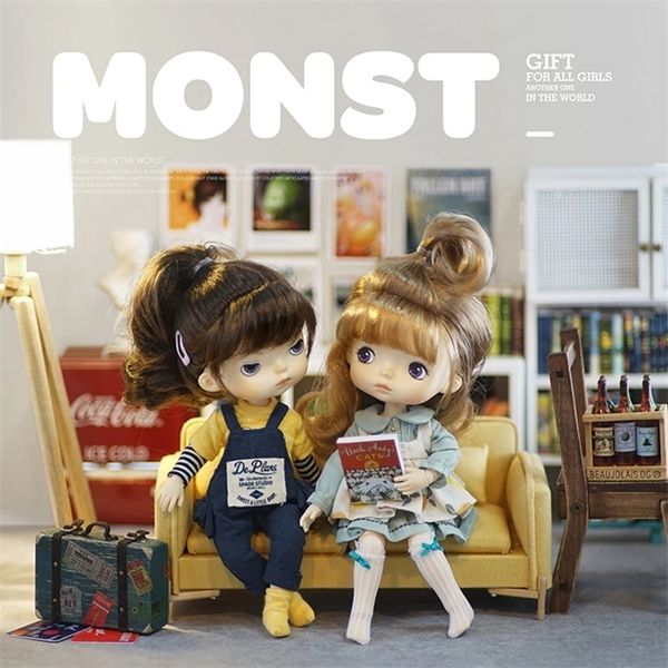 Dolls Monst 20 Cm Bjd Full Set Savage Baby Rubber Toys Whole Body Joints Movable Kids Birthday DIY Gift Surprise 220919