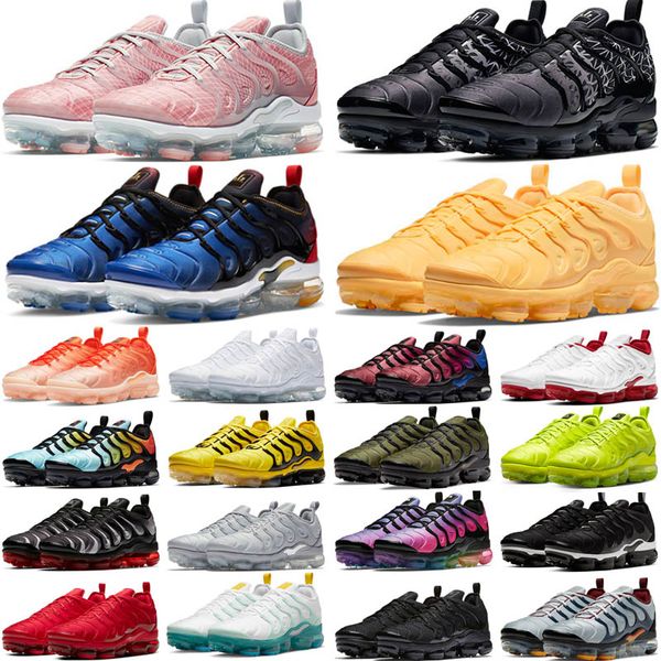 Tn Plus Men Women Running Shoes Trainers Triple Black Orange Blue Atlanta White Pink Silver Wolf Outdoor trainers designer sport sneakers tn