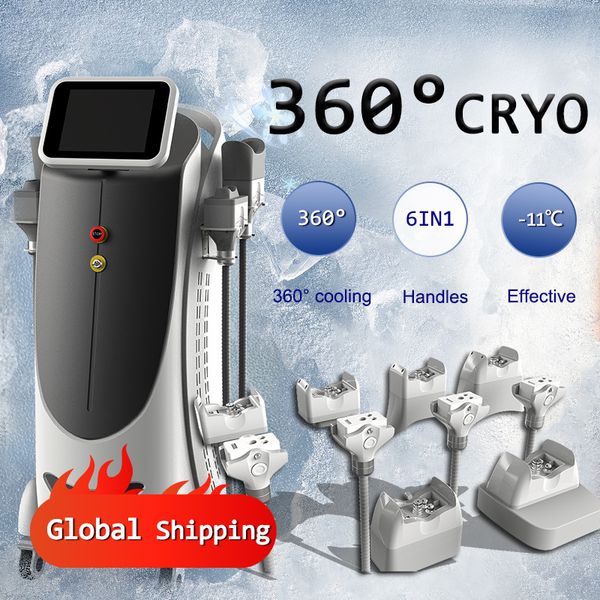 4 Cryo Handles Cryolipolysis Fat Freeze Slimming Machine 360Â° Double Chins removal weight loss body shape device CE certificated