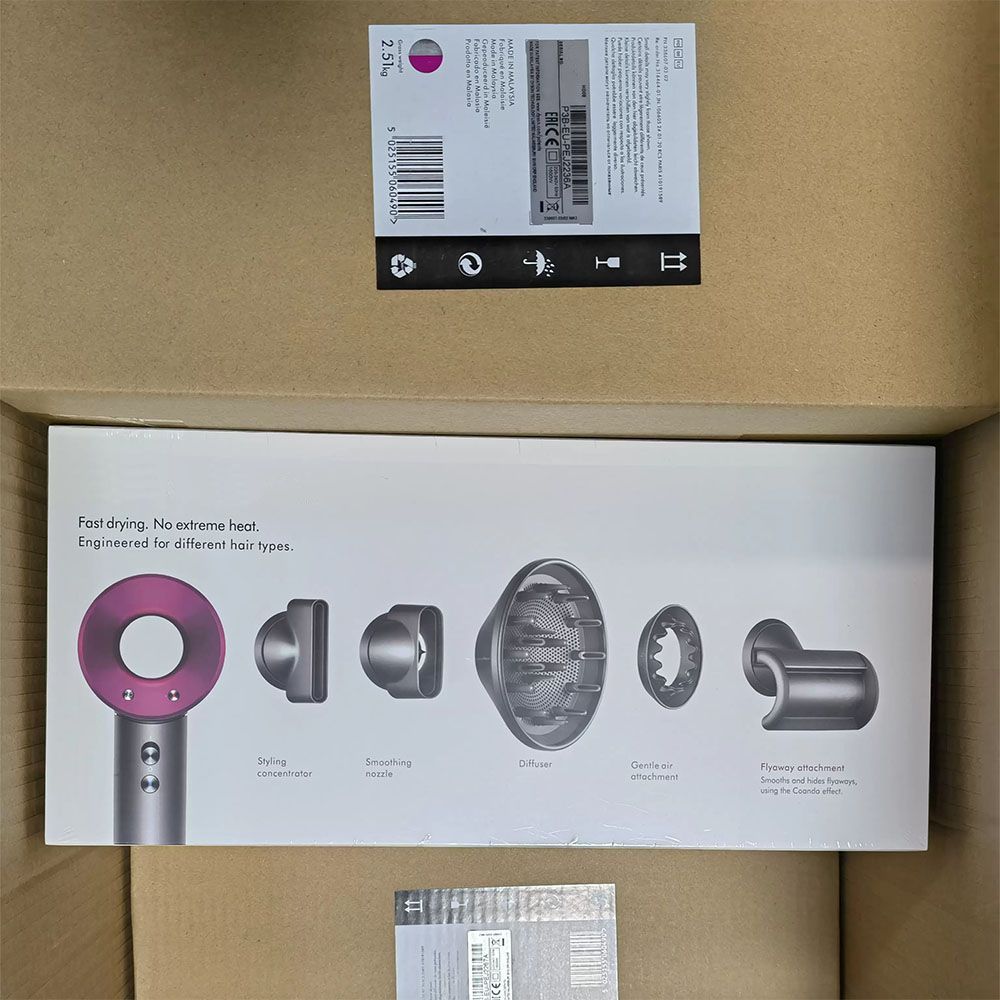 OEM Quality 5 Heads Icon Leafless Hair Dryer HD08 Complete Portable Hair Dryer Filiter EU US UK Plug with Fashion Fanless Hair Curler HD 08 with Gif