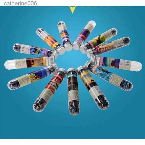 150 Mini Test Tube Decompression Cartoon Pieces Gift Jigsaw Puzzle Custom Travel Paper Puzzles for Children AdultL231025