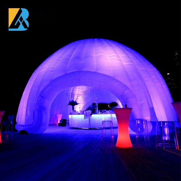 Custom Built LED Lights Igloo Tent Inflatable Large Dome for Sale Outdoors