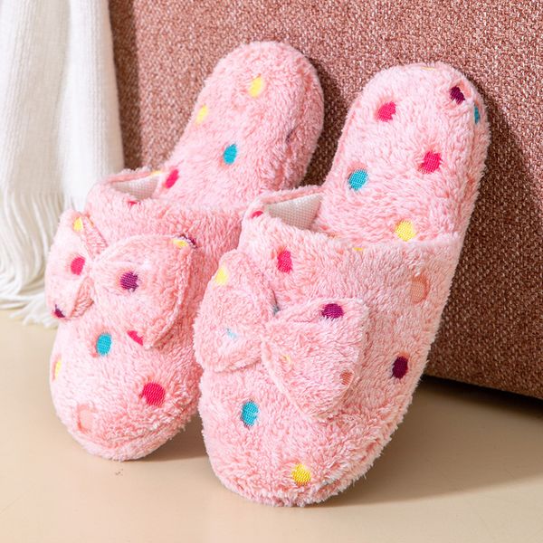 Women Indoor Slippers Warm Plush Home Slipper Autumn Winter Shoes Cute House Flat Floor Soft Silent Slides Sandals for Bedroom