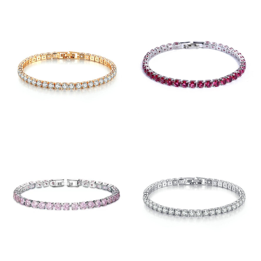 bracelet designer for women designer jewellery designer accessories Bohemian diamond 18K Gold Plated moissanite bracelet vvs 3mm 4mm 5mm bangle woma