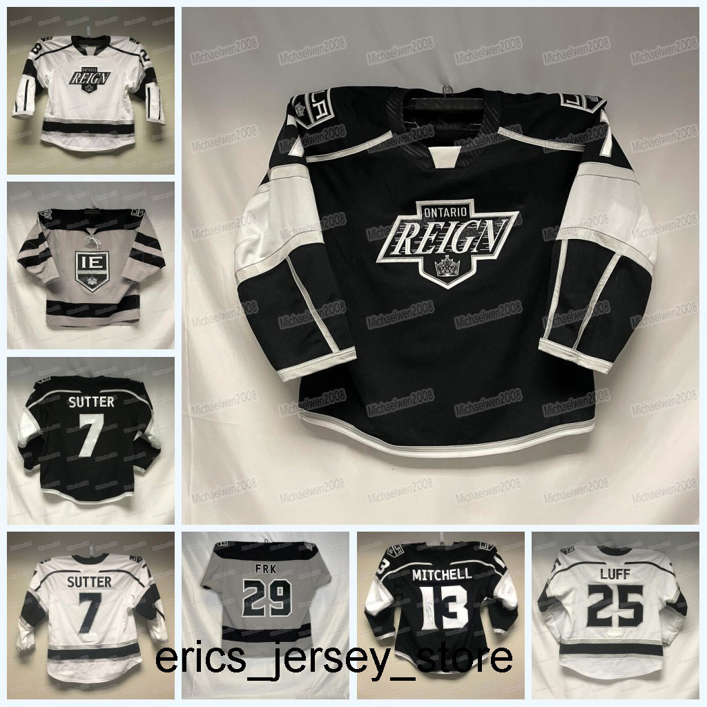 Ontario Reign Hockey Jersey AHL T.J. Tynan Martin Frk Tyler Madden Vladimir Tkachev Sean Durzi Gabriel Vilardi Samuel Fagemo Brayden Burke Aidan Dud