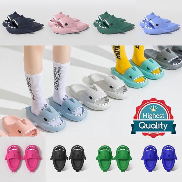 sliders designer for women sandals foam slides Shampoo feeling shark slippers mens womens EVA light soled couple funny cartoon indoor beach