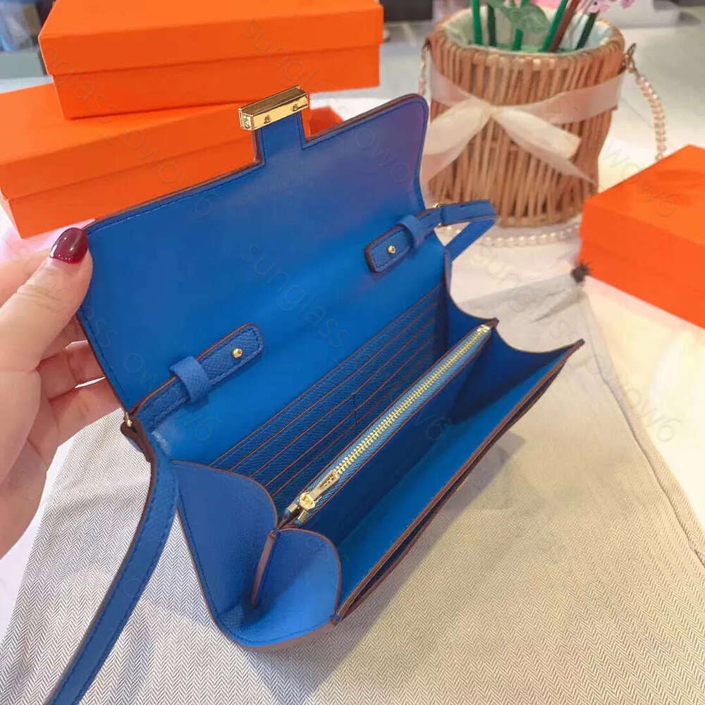 Designer Cow Shouler Bags Purses And Handbags Genuine Leather Women Clutches Envelope Flap Bag Wallets Gold Buckle Long Design Wallet Card Holders 2