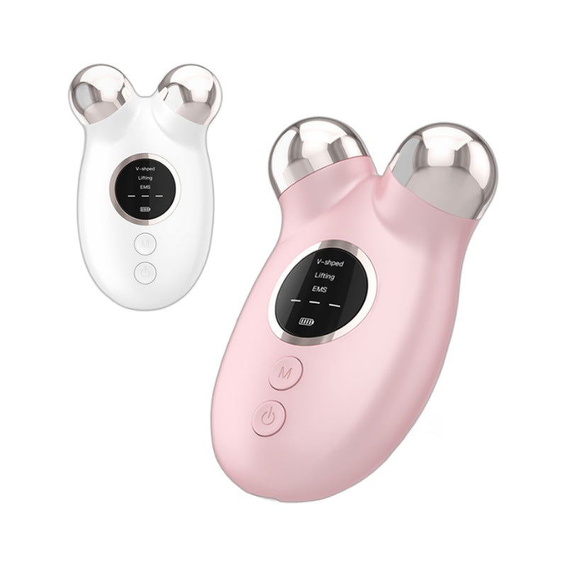 Microcurrent Facial Device - Stainless Steel Face Roller Massager for Home Skin Care & Neck Lift