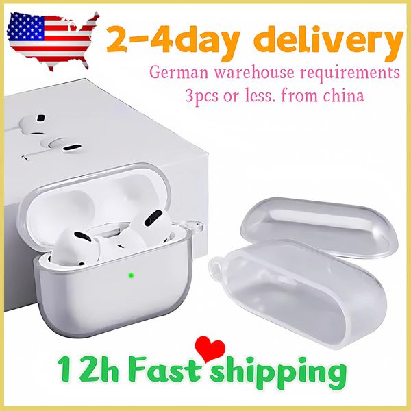 For Airpods pro 2 air pods 4 Earphones airpod Bluetooth Headphone Accessories Solid Silicone Cute Protective Cover Apple Wireless Charging B