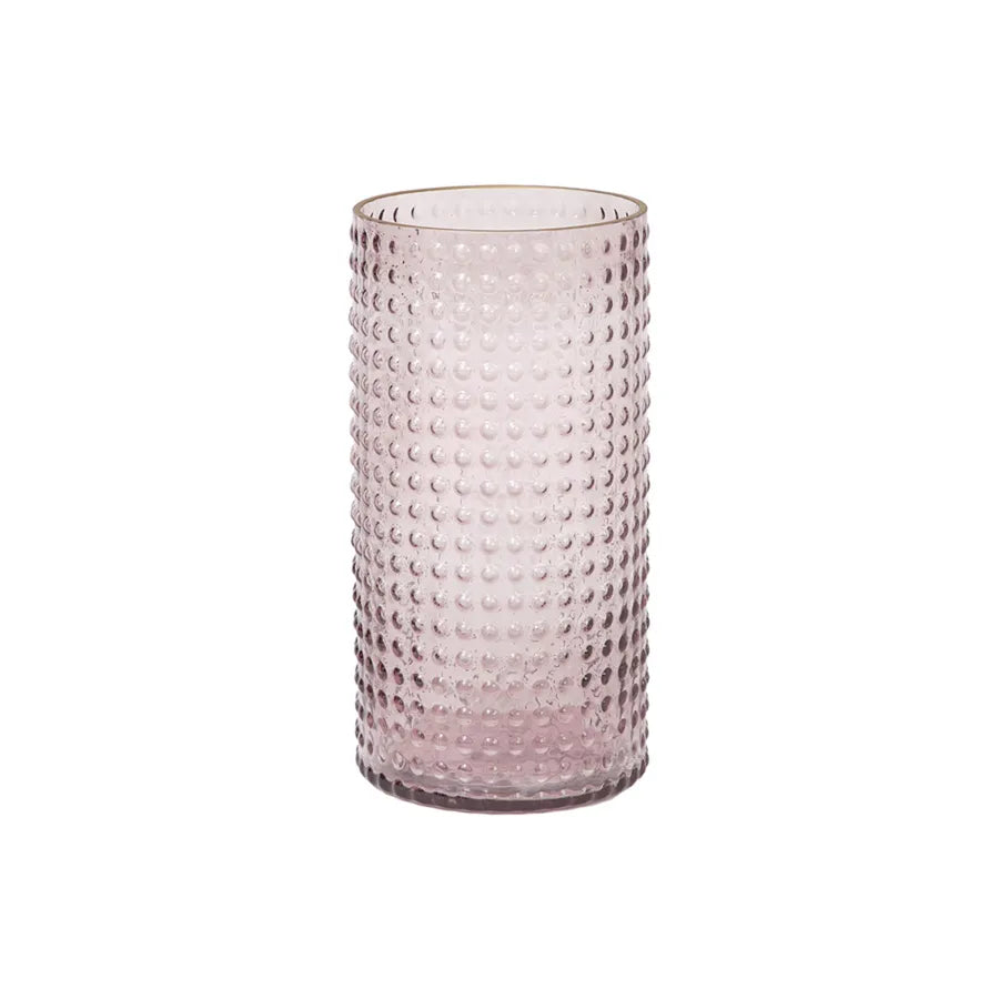Karaca Crystal Glass Vase, 11cmx11cmx25cm, Purple Transparent