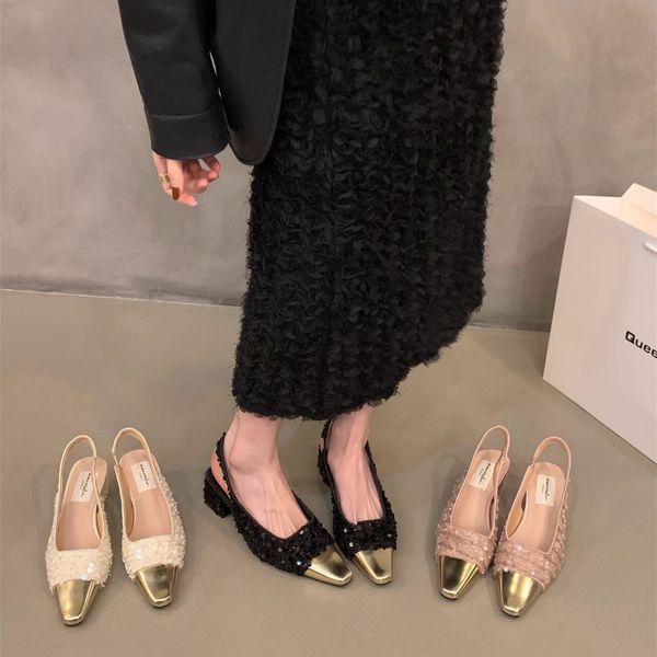 High Woman Fashion Pink Mules Heels for Women Summer New Chunky Elegant Heeled Sgback Single Shoes Party Wedding Pumps 7fe2