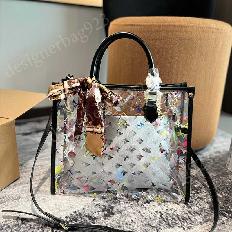 10A Shoulder Bags Fashion Designer Transparent jelly Totes Ladies Crossbody bag Show off the rich Clear Lipstick powder makeup cosmetic Pouch toilet