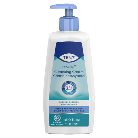 TENA Cleansing Cream, 16.9 oz, Scented, Pump Bottle, 10 Each - Case