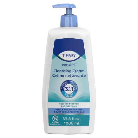 TENA Cleansing Cream, 33.8 oz, Scented, Pump Bottle, Each
