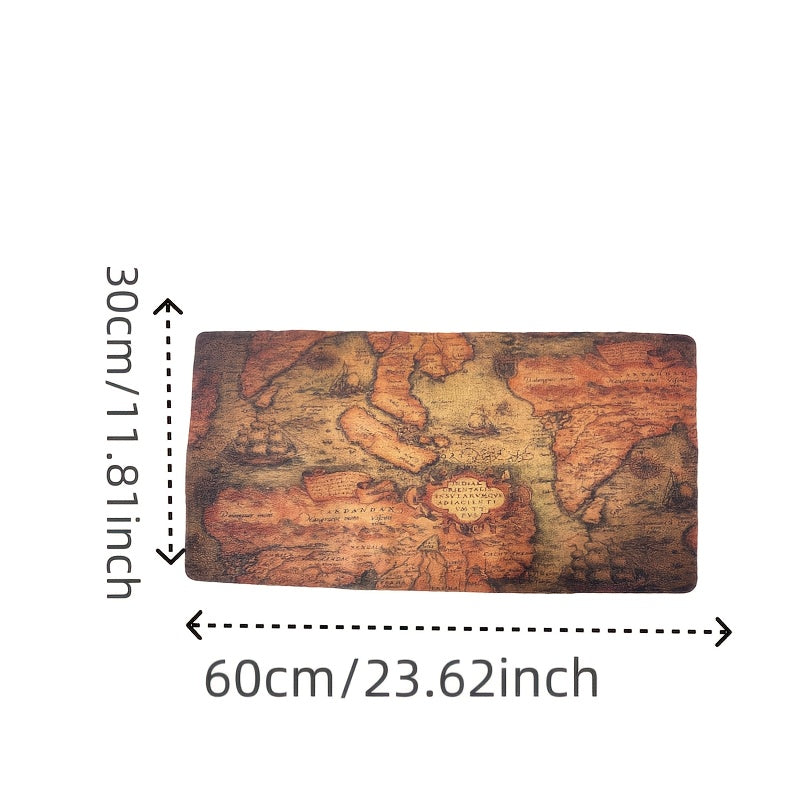 TEMU 1pc Vintage Nautical Map Print Genuine Leather Sheet, 1. 5mm Thick - Ideal For Diy Earrings, Bags, Phone Cases, Pencil Cases, Wallets, Handbags,
