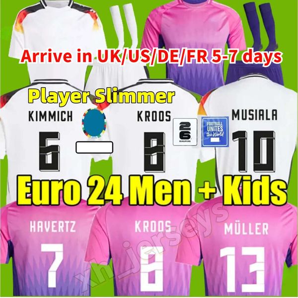 2024 GermANYS HUMMELS GNABRY Soccer Jerseys EURO kit 24 25 KROOS WERNER DRAXLER REUS MULLER GOTZE Men Football Shirts Kids Kits Fans Player