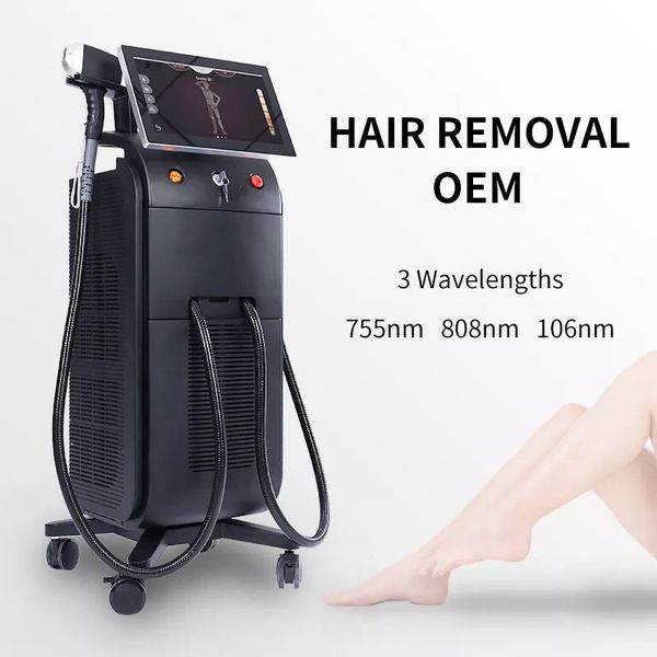 Trending Vertical Depilation Hair Removal Pigment Follicle Damage Device 755nm 808nm 1064nm Diode Laser Pain-free Hair Root Penetration Remo