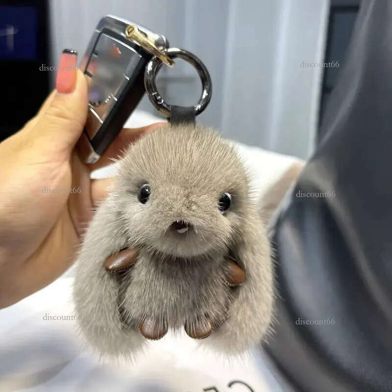 Cute Girl Toy Plush Rabbit Faux Mink Car Keychain Toys Pendant Doll Bag Decoration Keyring Dolls Birthday Gift 250121