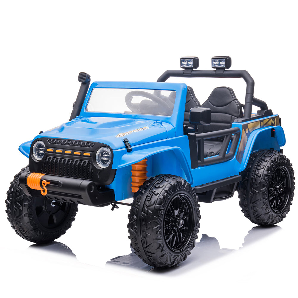Garvee 24V 2 Seater Ride On Truck Car For Kid age 3 - 8 years, w-Remote Control, 4-Wheeler Suspension, 4x55W Powerful Engine, 4WD Battery Powered, LED
