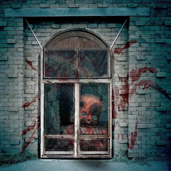 2 Pcs Scary Halloween Curtain Window Silhouette Decoration Blood Halloween Horror Halloween Window Poster (Zombie Baby)XJ240817