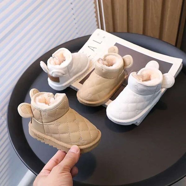 Baby Girls Boys Snow Children Winter Kids Outdoor Warm Plush Boots Windproof Waterproof Infant Cotton-padded Shoes