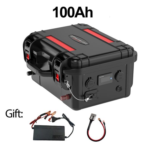 Canoeing Battery 100Ah 12.8V 100Ah 300Ah Lifepo4 Battery Rechargeable Batteries LiFePo 4 battery 12V 4S1P with BMS Outdoor Power