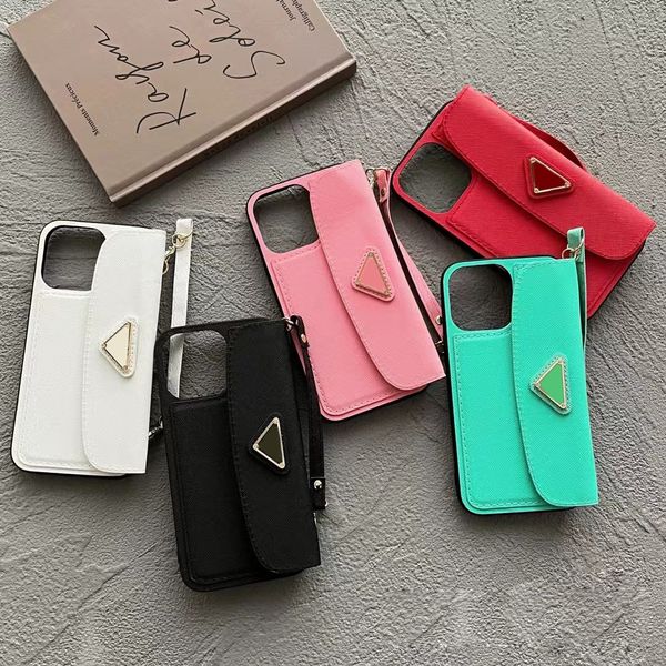 iPhone 14 Plus Wallets Bags Designer Phone Cases for Apple 13 12 11 Pro Max XR XS 8 15 Luxury Cell Mobile Crossbody Card Holders Pockets Bac