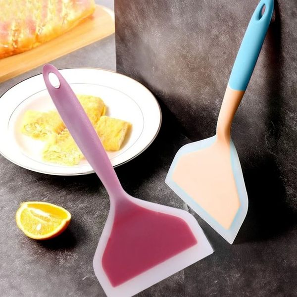 Silicone Ware Utensils Beef Meat Egg Kitchen Scraper Wide Pizza Cooking Tools Shovel Non-stick Spatula