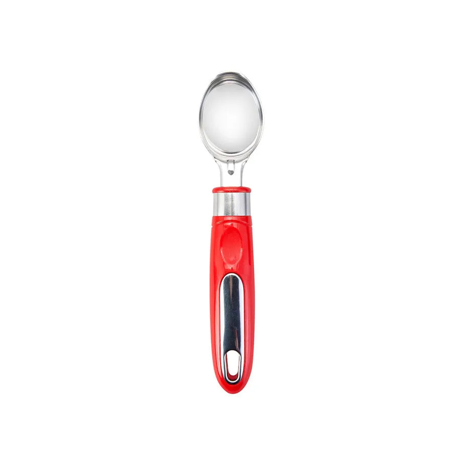 Karaca Retro Stainless Steel Ice Cream Scoop, 20cmx4.2cm, Red Silver