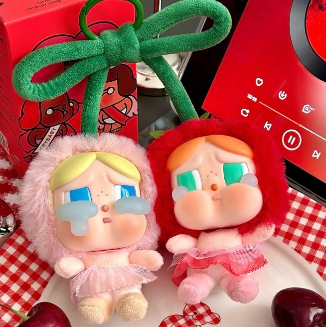 New Cute Cherry Ellipse Sled Twins Cry Baby Love God Tears Series Cherry Ellipse Stuffed Dolls Sweet Together