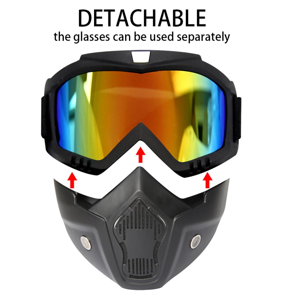 Ski goggles for motocross and cycling sunglasses for snowboarding tactical motorbike helmet face masks UV protection2104223