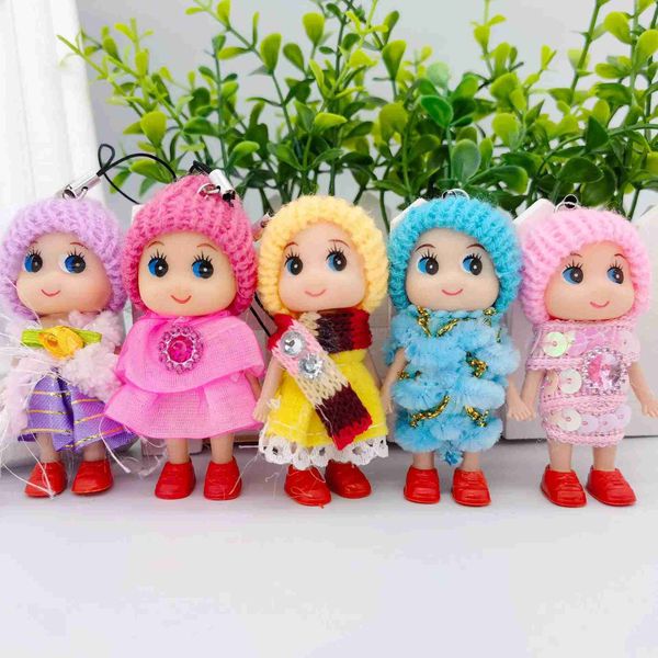 1PC Cute Fashion Kids Plush Dolls Keychain Soft Stuffed Toys Keyring Mini Plush Animals Key Chain Baby Doll Toys for Girls WomenCL240712