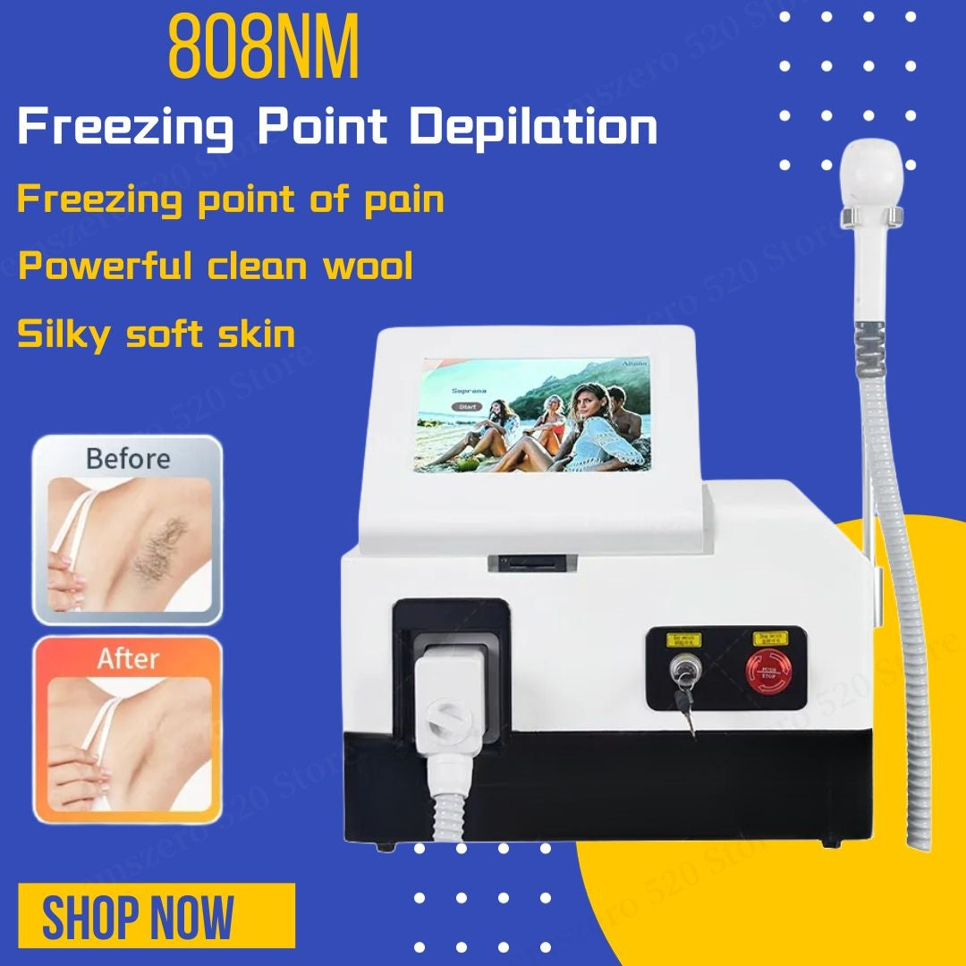 808nm Diode Laser Hair Removal Machine Professional Triple Wavelength Painless Permanent Epilation Device For All Skin Types Beauty Equipment
