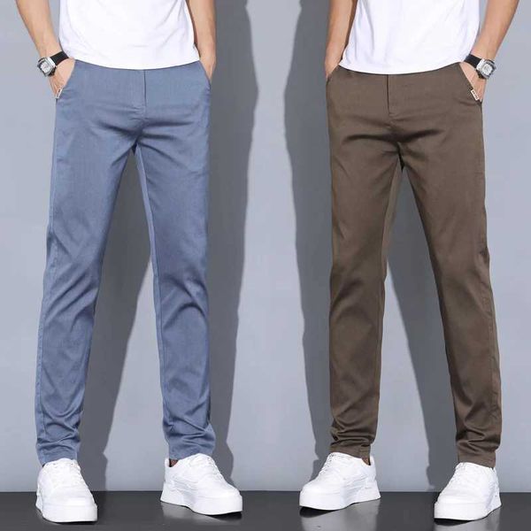 2024 Summer Ultra Fin Mens Heter Casual Calças Ultra Fin Fine Finelas Mens calça de cor sólida Clothing Coffee W241220